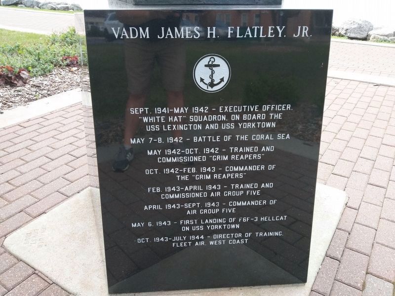 Vice Admiral James H. Flatley Jr. Marker Side Three image. Click for full size.