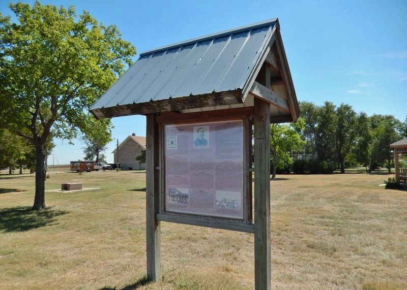 Nicodemus Marker Kiosk (<i>wide view; facing South Avenue & U.S. Highway 24</i>) image. Click for full size.
