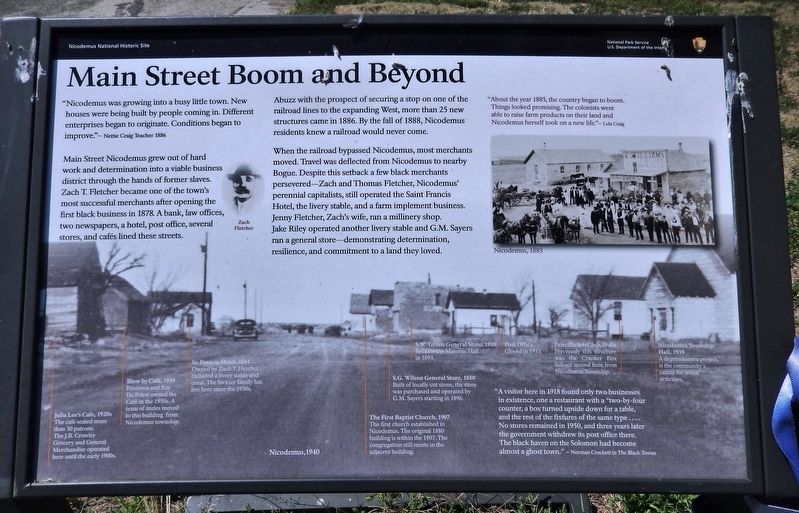 Main Street Boom and Beyond Marker image. Click for full size.