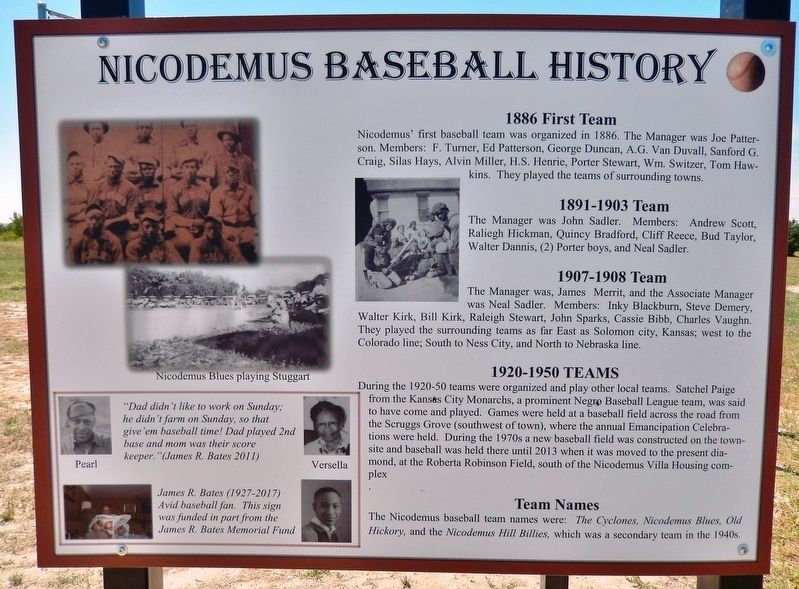 Nicodemus Baseball History Marker image. Click for full size.