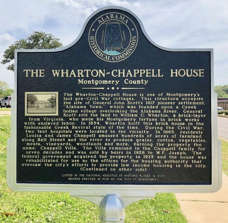 The Wharton-Chappell House Marker image. Click for full size.