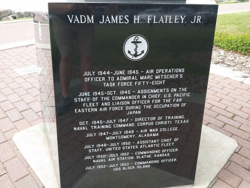 Vice Admiral James H. Flatley Jr. Marker Side Four image. Click for full size.