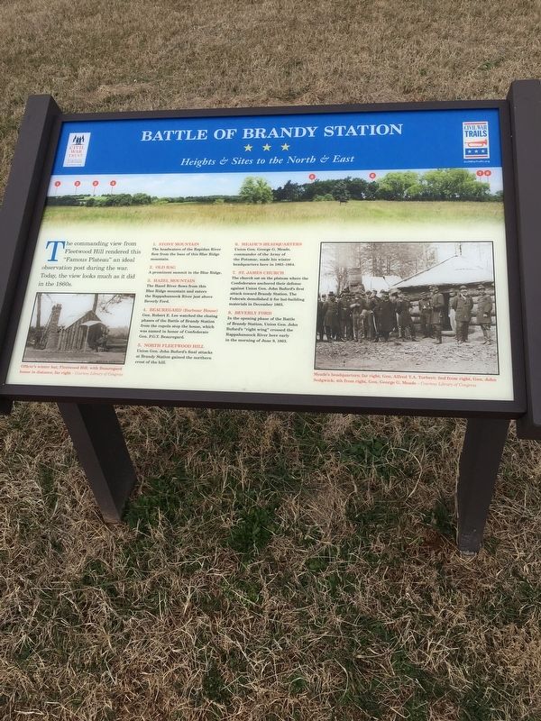 Battle of Brandy Station Heights & Sightsto the North & East Marker image. Click for full size.