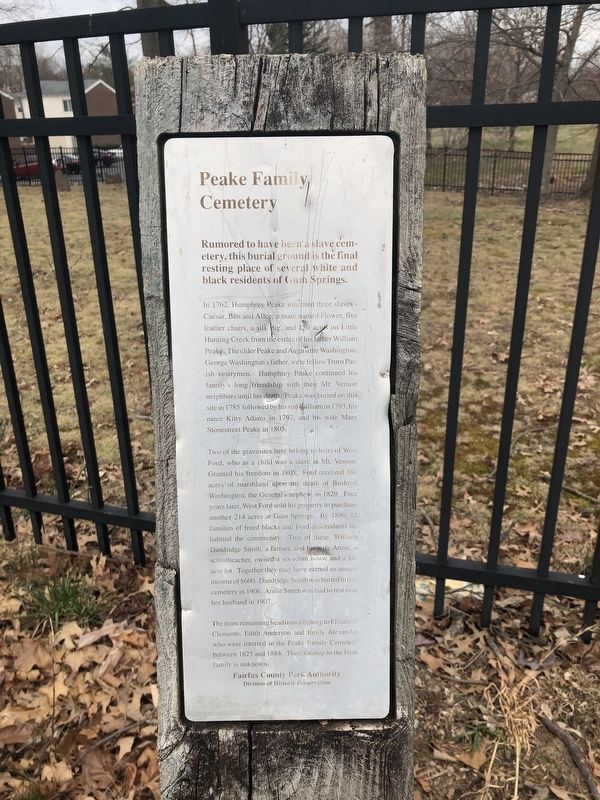 Peake Family Cemetery Marker image. Click for full size.