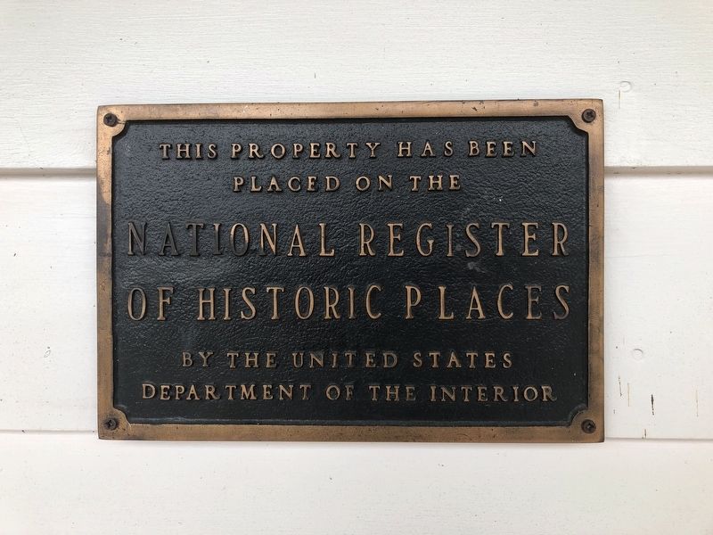 National Register of Historic Places plaque on Rippon Lodge image. Click for full size.