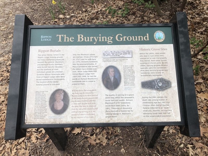 The Burying Ground Marker image. Click for full size.