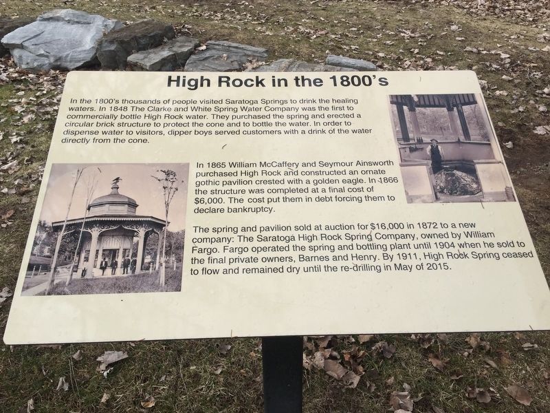High Rock in the 1800s Marker image. Click for full size.