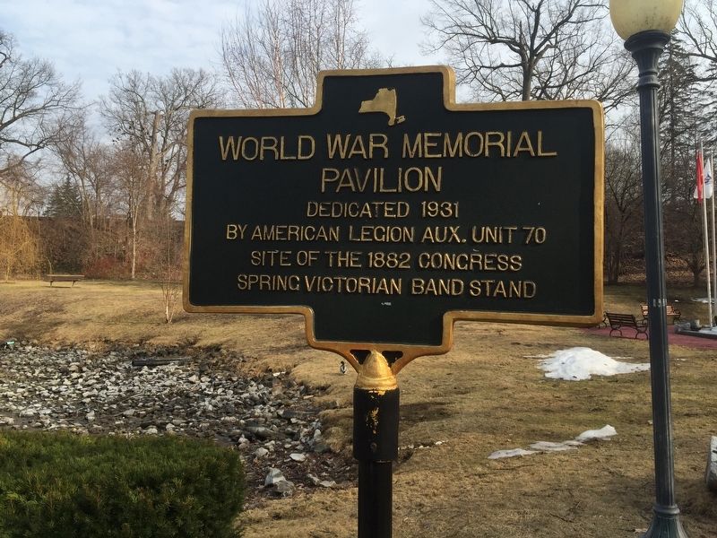 World War Memorial Pavillion Marker image. Click for full size.