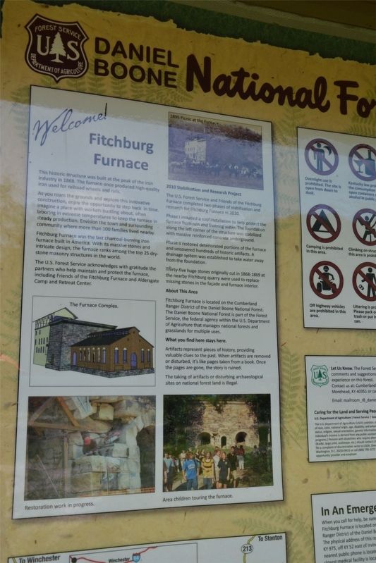 Fitchburg Furnace Marker. Click for full size. Fitchburg Furnace Marker image. Click for full size.