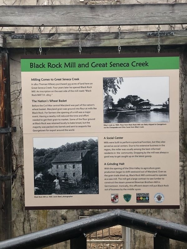 Black Rock Mill and Great Seneca Creek Marker image. Click for full size.