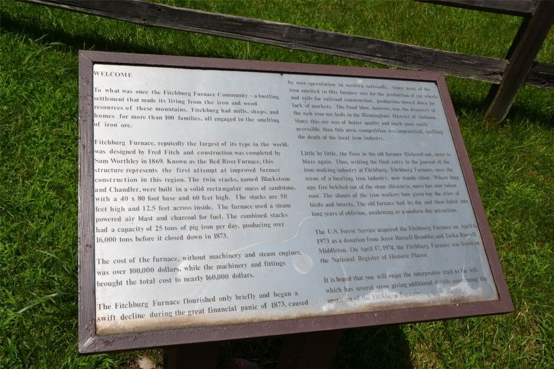 Fitchburg Furnace Marker image. Click for full size.