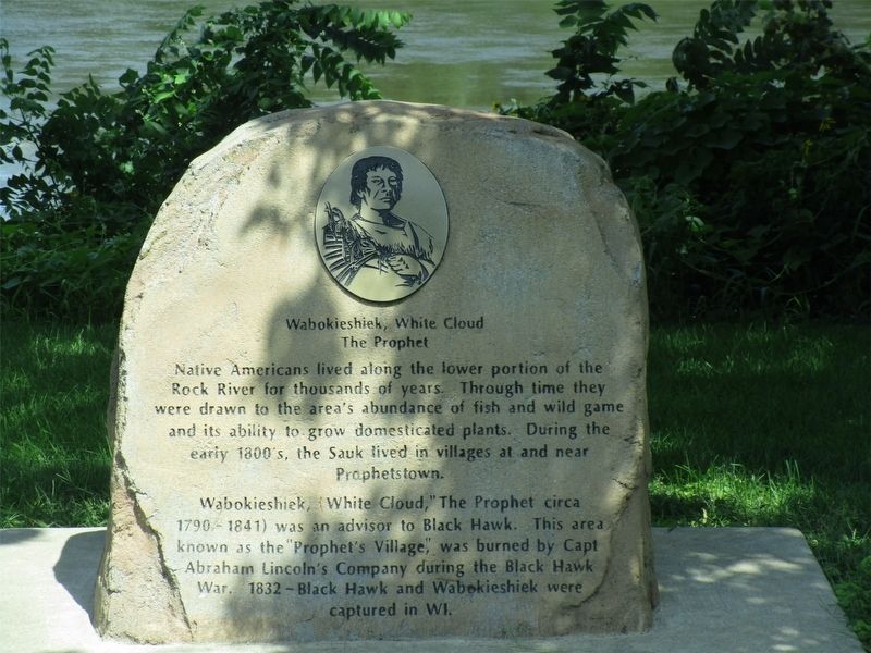 Wabokieshiek, White Cloud The Prophet Marker. Click for full size. Wabokieshiek, White Cloud The Prophet Marker image. Click for full size.