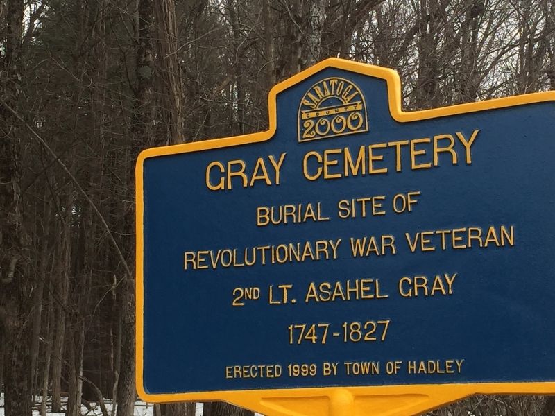 Gray Cemetery Marker. Click for full size. Gray Cemetery Marker image. Click for full size.