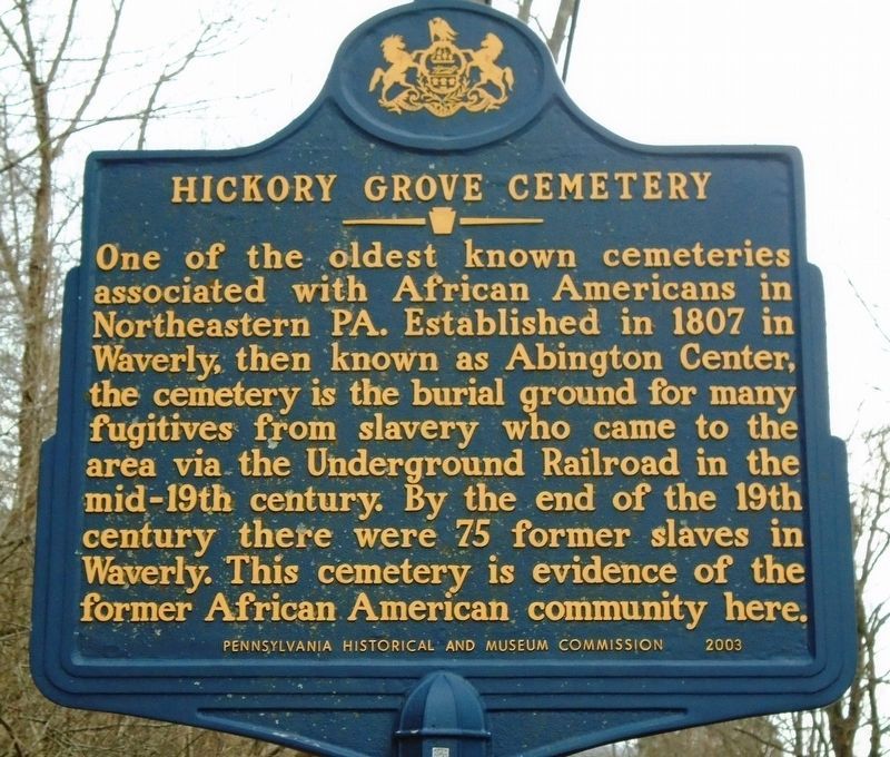 Hickory Grove Cemetery Marker image. Click for full size.