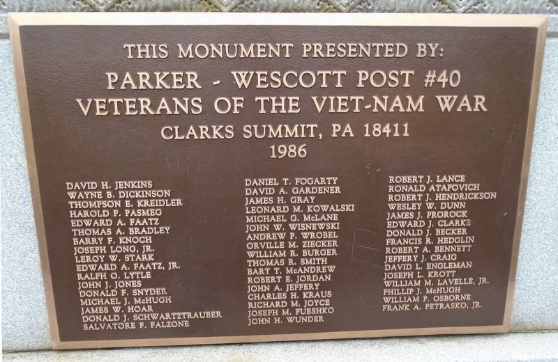 War Memorial (back). Click for full size. War Memorial (back) image. Click for full size.