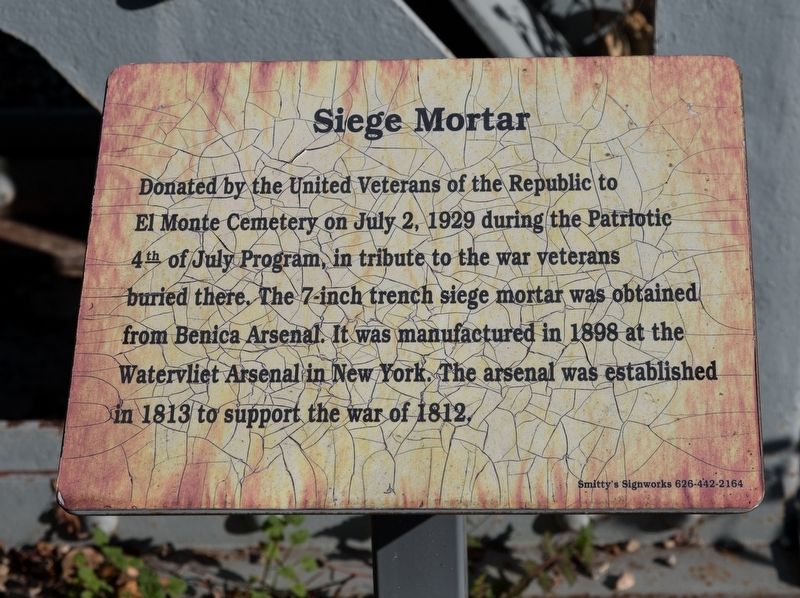 Siege Mortar Marker image. Click for full size.