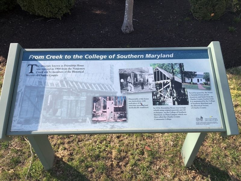 From Creek to the College of Southern Maryland Marker image. Click for full size.