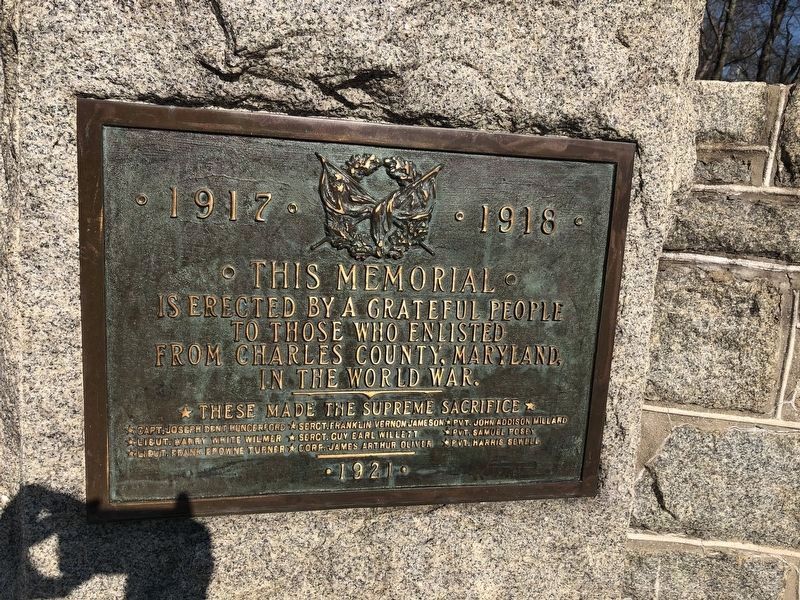 World War I Memorial. Click for full size. World War I Memorial image. Click for full size.