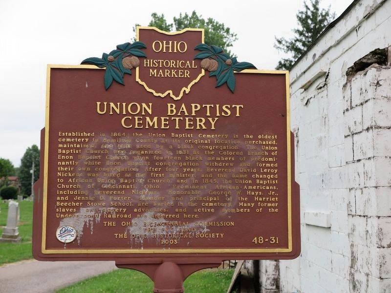 Union Baptist Cemetery Marker image. Click for full size.