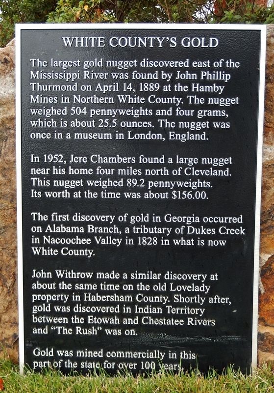 White County's Gold Marker image. Click for full size.