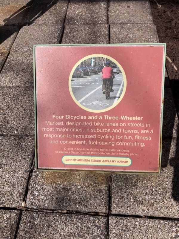 Four Bicycles and a Three-Wheeler Marker image. Click for full size.