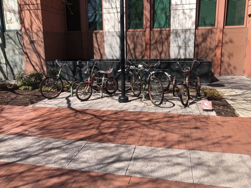 Four Bicycles and a Three-Wheeler Marker image. Click for full size.