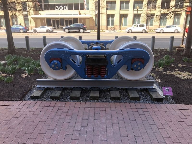 Railroad Freight Car Truck and Tracks Marker image. Click for full size.