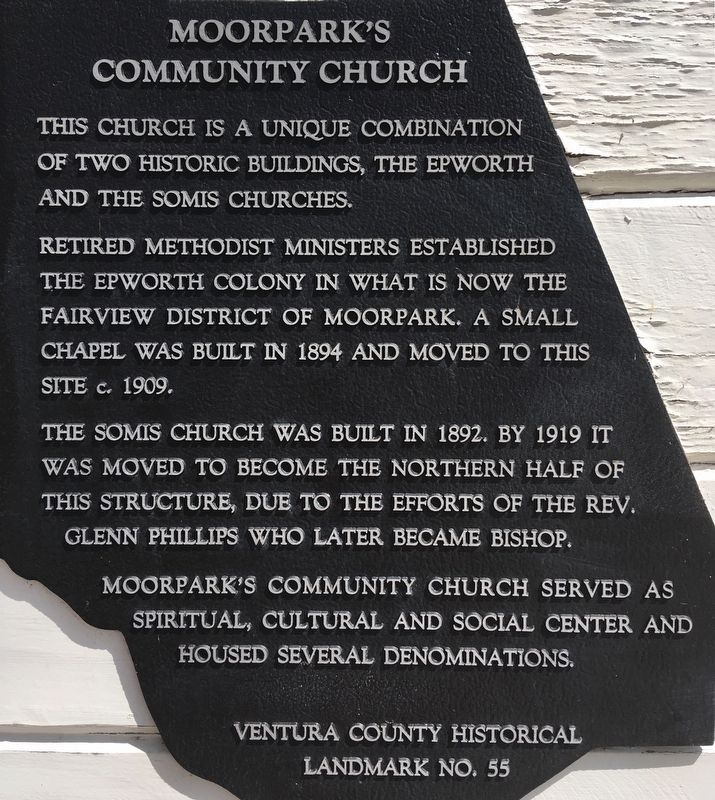 Moorparks Community Church Marker image. Click for full size.