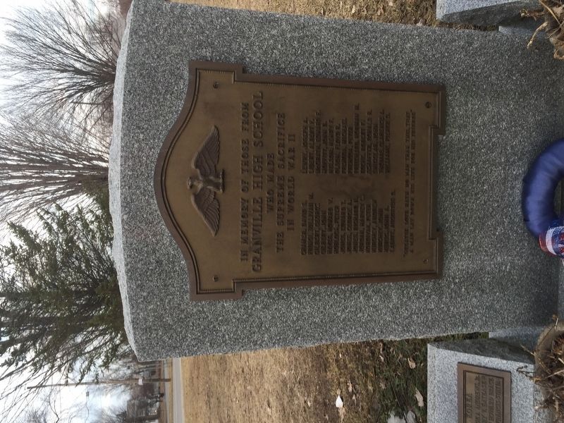 Granville Veterans Memorial Park Marker image. Click for full size.
