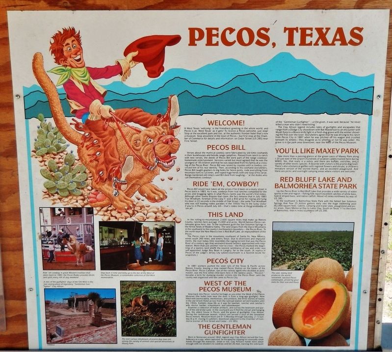 Pecos, Texas Marker image. Click for full size.