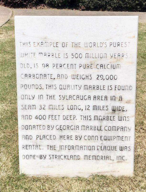 Sylacauga Marble Marker image. Click for full size.