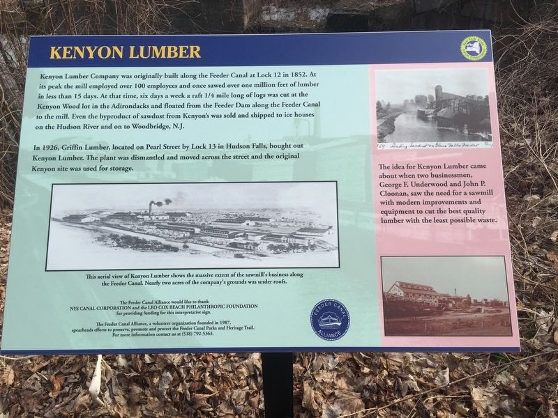 Kenyon Lumber Marker. Click for full size. Kenyon Lumber Marker image. Click for full size.