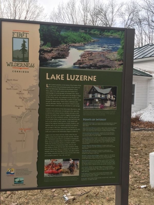 Lake Luzerne Marker. Click for full size. Lake Luzerne Marker image. Click for full size.
