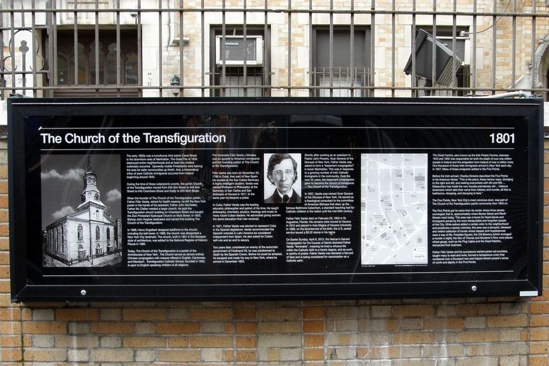 The Church of the Transfiguration 1801 Marker. Click for full size. The Church of the Transfiguration 1801 Marker image. Click for full size.