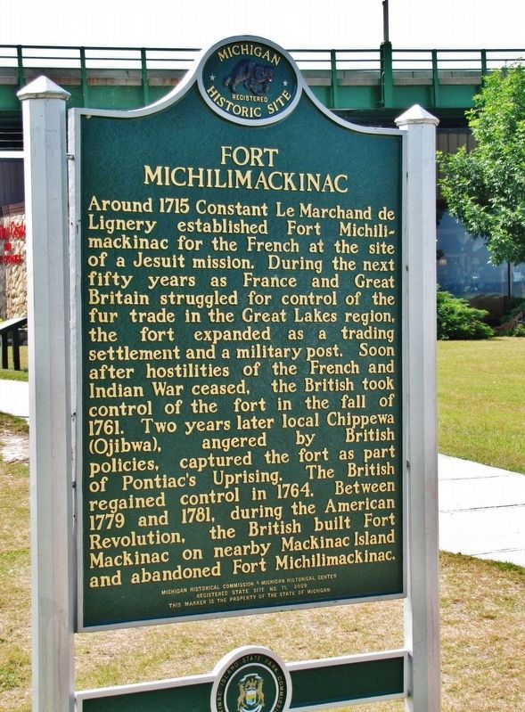 Fort Michilimackinac / Michilimackinac State Park Marker image. Click for full size.