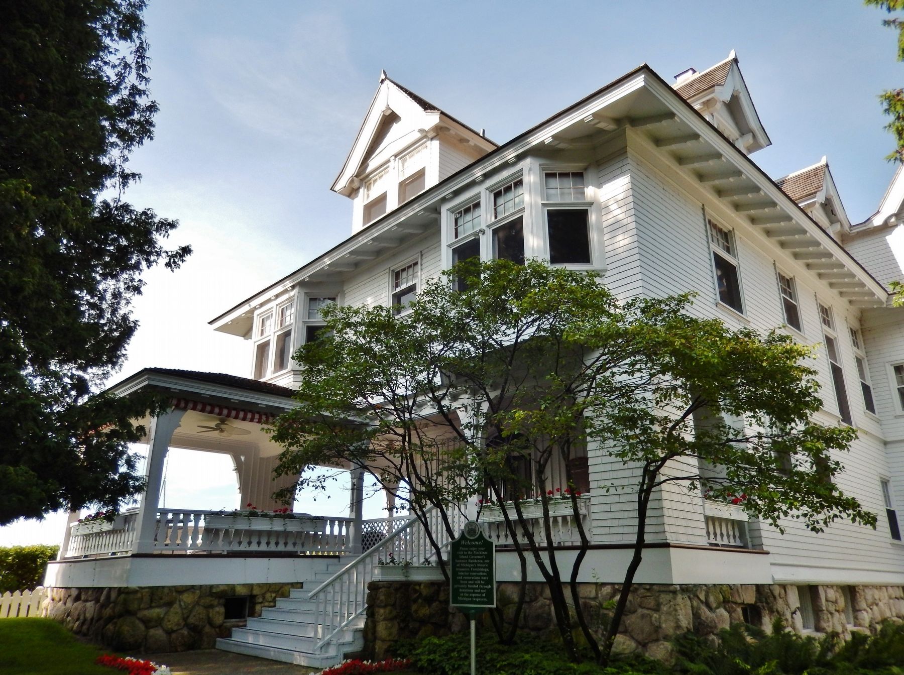 Lawrence A. Young Cottage (<i>view from near marker</i>). Click for full size. Lawrence A. Young Cottage (<i>view from near marker</i>) image. Click for full size.
