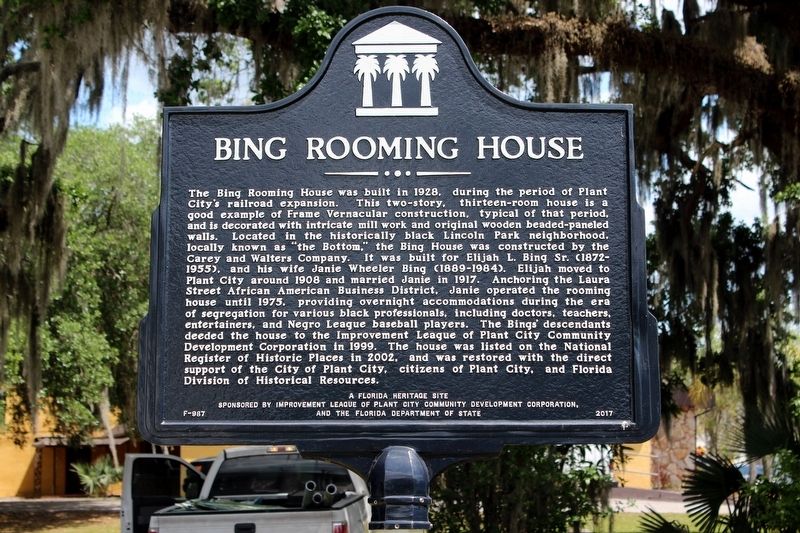 Bing Rooming House Marker image. Click for full size.