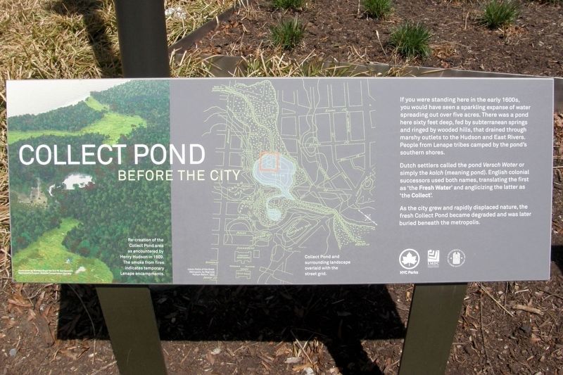 Collect Pond Before The City Marker. Click for full size. Collect Pond Before The City Marker image. Click for full size.