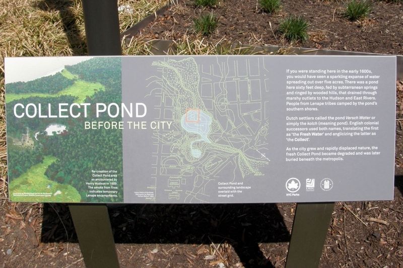 Collect Pond Before The City Marker image. Click for full size.