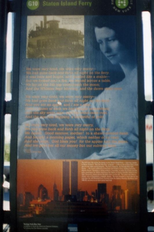 Staten Island Ferry Marker. Click for full size. Staten Island Ferry Marker image. Click for full size.