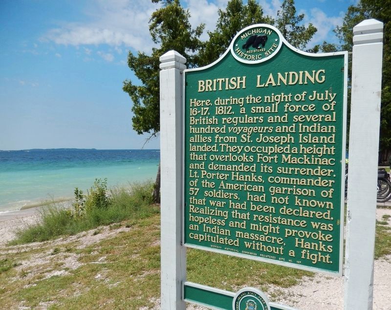 British Landing Marker (<i>wide view</i>) image. Click for full size.