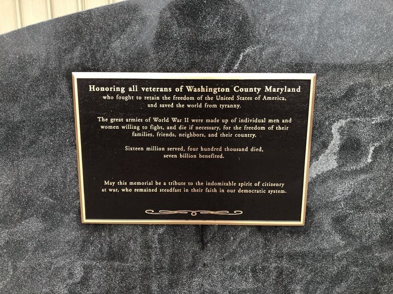 WWII Marker [Left plaque] image. Click for full size.