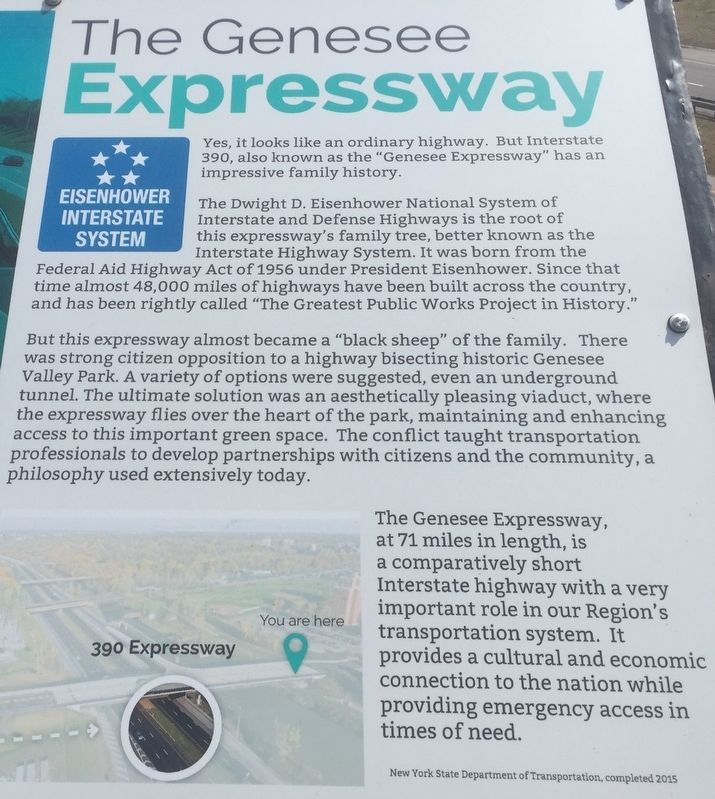 The Genesee Expressway Marker. Click for full size. The Genesee Expressway Marker image. Click for full size.