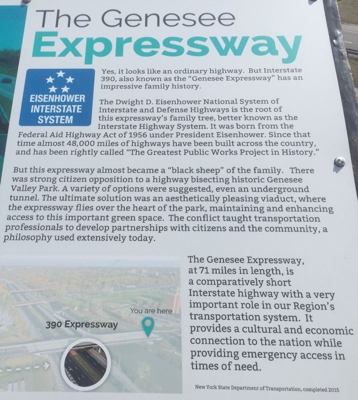 The Genesee Expressway Marker image. Click for full size.