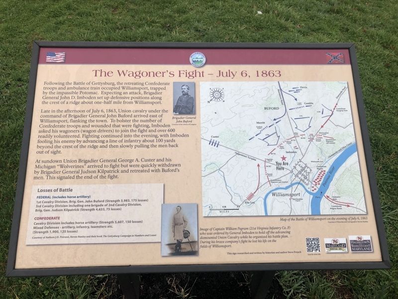 The Wagoner's Fight - July 6, 1863 Marker image. Click for full size.