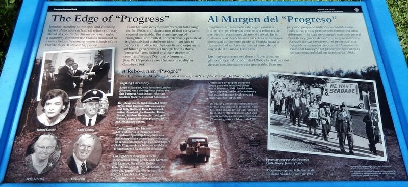 The Edge of "Progress" / Al Margen del "Progreso" Marker image. Click for full size.