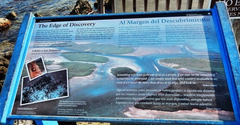 The Edge of Discovery / Margen del Descubrimiento Marker. Click for full size. The Edge of Discovery / Margen del Descubrimiento Marker image. Click for full size.
