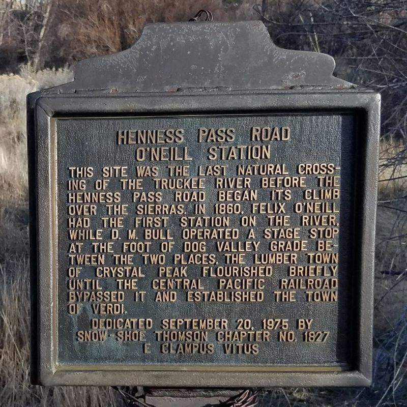 Henness Pass Road O'Neill Station Marker image. Click for full size.