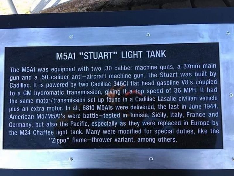 M5A1 "Stuart" Light Tank image. Click for full size.