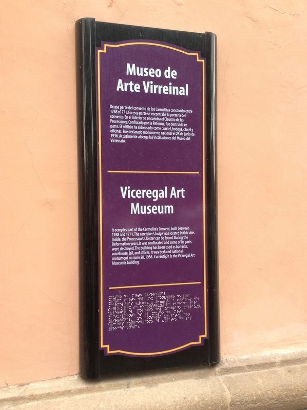Viceregal Art Museum Marker image. Click for full size.